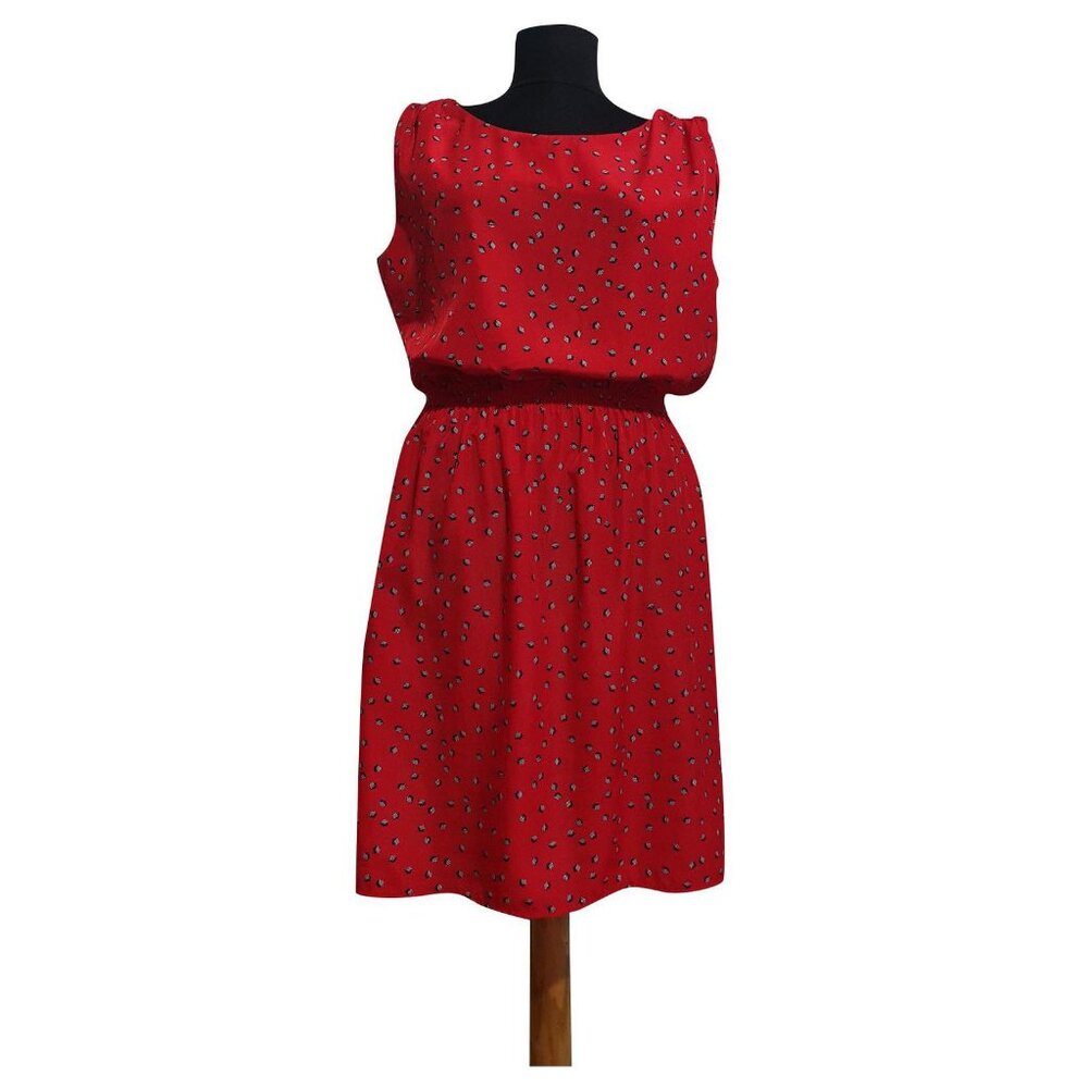 Catherine Malandrino womens sleeveless red print dress size small